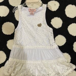 Juicy Couture White lace baby doll tank top size 4 youth